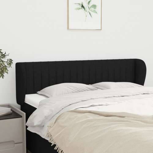 Uzglavlje s ušima crno 147x23x78/88 cm od tkanine - Crna 147 x 23 x 78/88 cm 1 Cijena