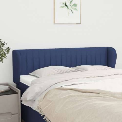 Uzglavlje s ušima plavo 147x23x78/88 cm od tkanine - Plava 147 x 23 x 78/88 cm 1 Cijena