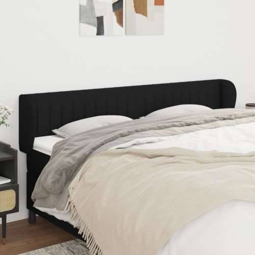 Uzglavlje s ušima crno 203x23x78/88 cm od tkanine - Crna 203 x 23 x 78/88 cm 1 Cijena