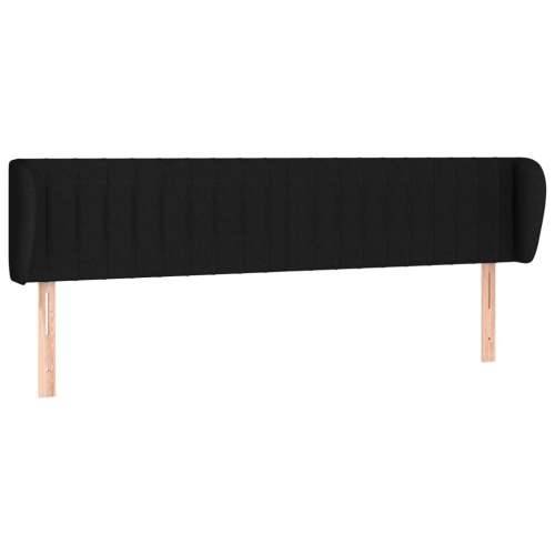 Uzglavlje s ušima crno 203x23x78/88 cm od tkanine - Crna 203 x 23 x 78/88 cm 1 Cijena