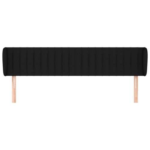 Uzglavlje s ušima crno 203x23x78/88 cm od tkanine - Crna 203 x 23 x 78/88 cm 1 Cijena