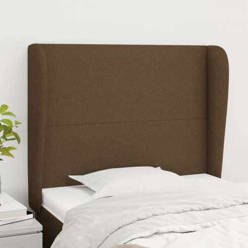 Uzglavlje s ušima tamnosmeđe 83 x 23 x 118/128 cm od tkanine - Tamno smeđa 83 x 23 x 118/128 cm 1 Cijena