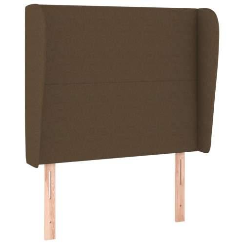 Uzglavlje s ušima tamnosmeđe 83 x 23 x 118/128 cm od tkanine - Tamno smeđa 83 x 23 x 118/128 cm 1 Cijena