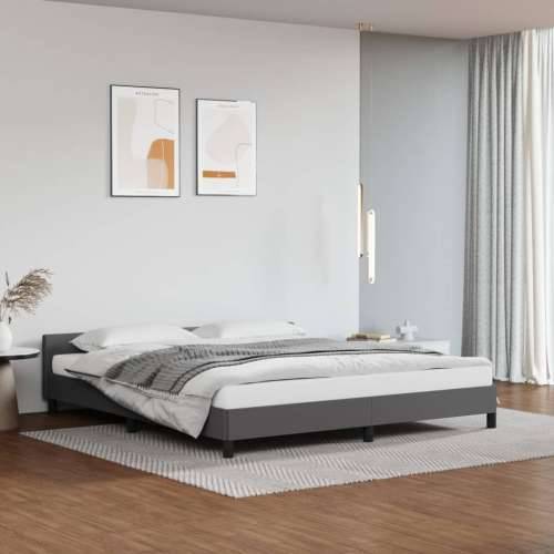 Okvir za krevet s uzglavljem sivi 160x200 cm od umjetne kože Cijena