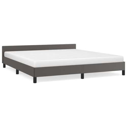 Okvir za krevet s uzglavljem sivi 160x200 cm od umjetne kože Cijena