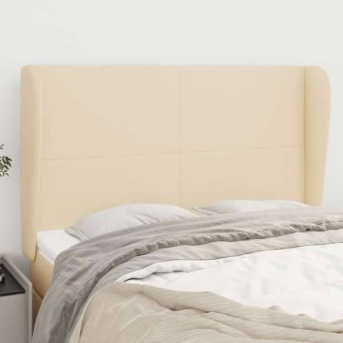 Uzglavlje s ušima krem 147x23x118/128 cm od tkanine - Krema 147 x 23 x 118/128 cm 1 Cijena