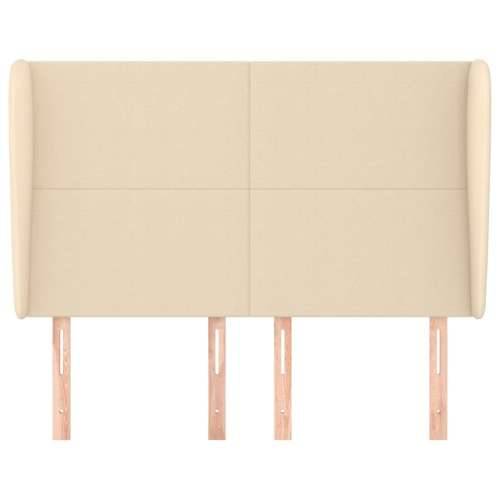 Uzglavlje s ušima krem 147x23x118/128 cm od tkanine - Krema 147 x 23 x 118/128 cm 1 Cijena