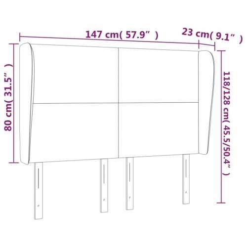 Uzglavlje s ušima krem 147x23x118/128 cm od tkanine - Krema 147 x 23 x 118/128 cm 1 Cijena