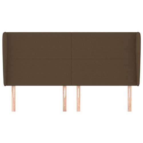 Uzglavlje s ušima tamnosmeđe 163x23x118/128 cm od tkanine - Tamno smeđa 163 x 23 x 118/128 cm 1 Cijena