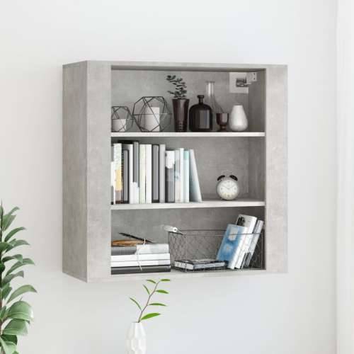 Zidni ormarić siva boja betona 80x33x80 cm konstruirano drvo - Beton siva 1 Cijena