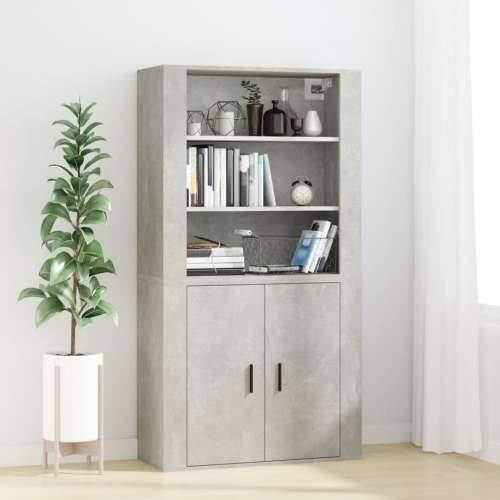 Zidni ormarić siva boja betona 80x33x80 cm konstruirano drvo - Beton siva 1 Cijena