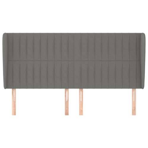 Uzglavlje s ušima tamnosivo 163x23x118/128 cm od tkanine - Tamno siva 163 x 23 x 118/128 cm 1 Cijena