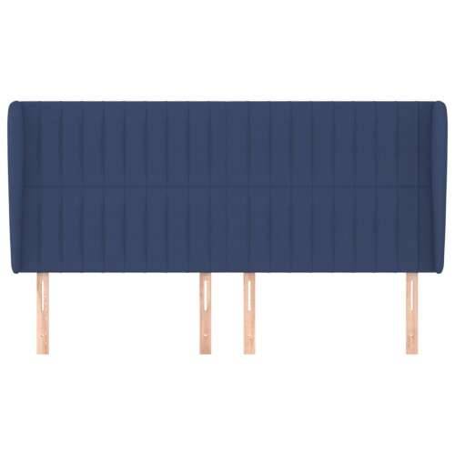 Uzglavlje s ušima plavo 163x23x118/128 cm od tkanine - Plava 163 x 23 x 118/128 cm 1 Cijena