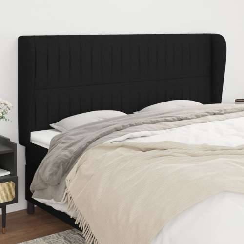 Uzglavlje s ušima crno 183x23x118/128 cm od tkanine - Crna 183 x 23 x 118/128 cm 1 Cijena