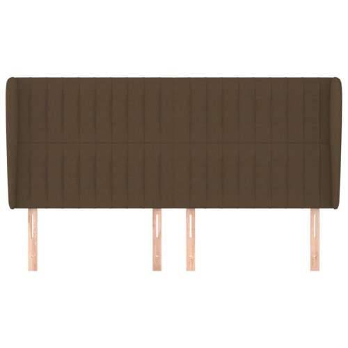 Uzglavlje s ušima tamnosmeđe 203x23x118/128 cm od tkanine - Tamno smeđa 203 x 23 x 118/128 cm 1 Cijena