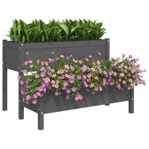 Sadilica siva 110 x 84 x 75 cm od masivne borovine - Siva 110 x 84 x 75 cm 1 Cijena