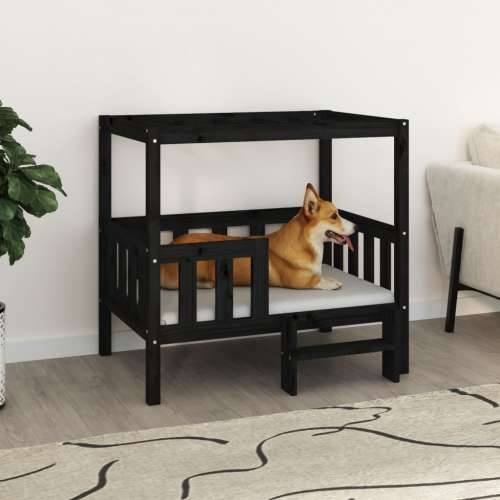 Krevet za pse crna 95,5x73,5x90 cm od masivne borovine Cijena