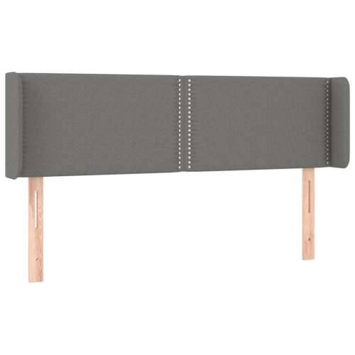 Uzglavlje s ušima tamnosivo 147x16x78/88 cm od tkanine - Tamno siva 147 x 16 x 78/88 cm 1 Cijena