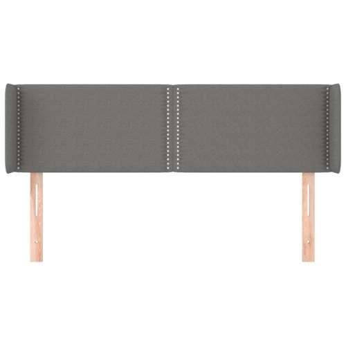 Uzglavlje s ušima tamnosivo 147x16x78/88 cm od tkanine - Tamno siva 147 x 16 x 78/88 cm 1 Cijena