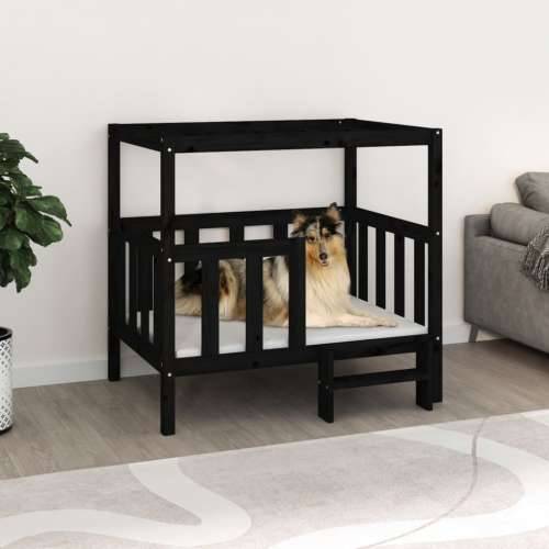 Krevet za pse Crna 105,5 x 83,5 x 100 cm od masivne borovine Cijena