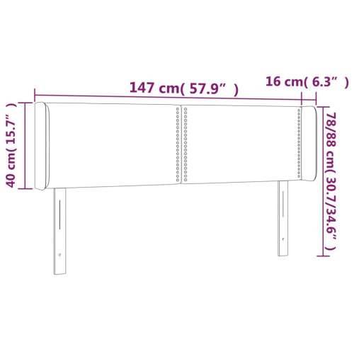 Uzglavlje s ušima krem 147x16x78/88 cm od tkanine - Krema 147 x 16 x 78/88 cm 1 Cijena