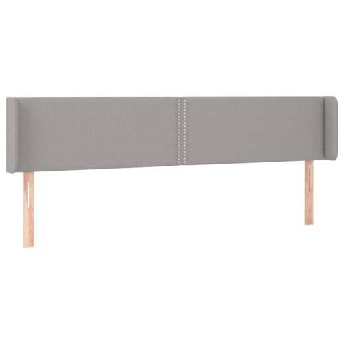 Uzglavlje s ušima svjetlosivo 163x16x78/88 cm od tkanine - Svjetlosiva 163 x 16 x 78/88 cm 1 Cijena