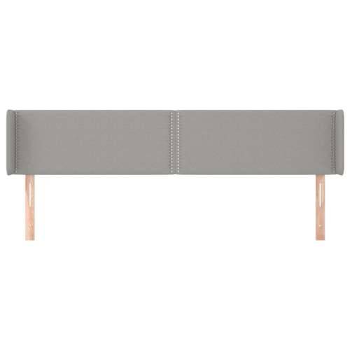 Uzglavlje s ušima svjetlosivo 163x16x78/88 cm od tkanine - Svjetlosiva 163 x 16 x 78/88 cm 1 Cijena