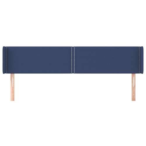 Uzglavlje s ušima plavo 163x16x78/88 cm od tkanine - Plava 163 x 16 x 78/88 cm 1 Cijena