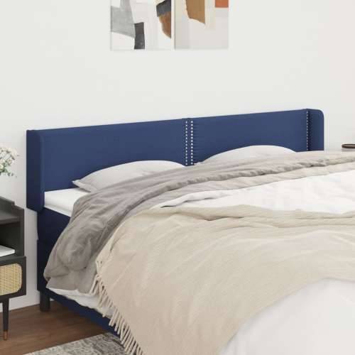 Uzglavlje s ušima plavo 203x16x78/88 cm od tkanine - Plava 203 x 16 x 78/88 cm 1 Cijena