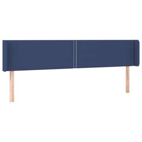 Uzglavlje s ušima plavo 203x16x78/88 cm od tkanine - Plava 203 x 16 x 78/88 cm 1 Cijena