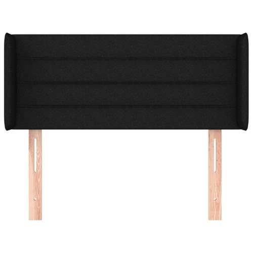 Uzglavlje s ušima crno 93x16x78/88 cm od tkanine - Crna 93 x 16 x 78/88 cm 1 Cijena