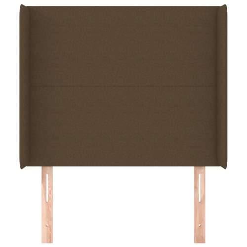 Uzglavlje s ušima tamnosmeđe 83x16x118/128 cm od tkanine - Tamno smeđa 83 x 16 x 118/128 cm 1 Cijena
