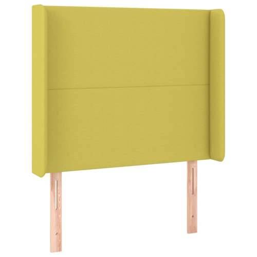 Uzglavlje s ušima zeleno 83x16x118/128 cm od tkanine Cijena