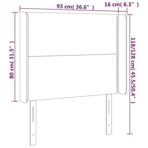 Uzglavlje s ušima tamnosivo 93x16x118/128 cm od tkanine - Tamno siva 93 x 16 x 118/128 cm 1 Cijena