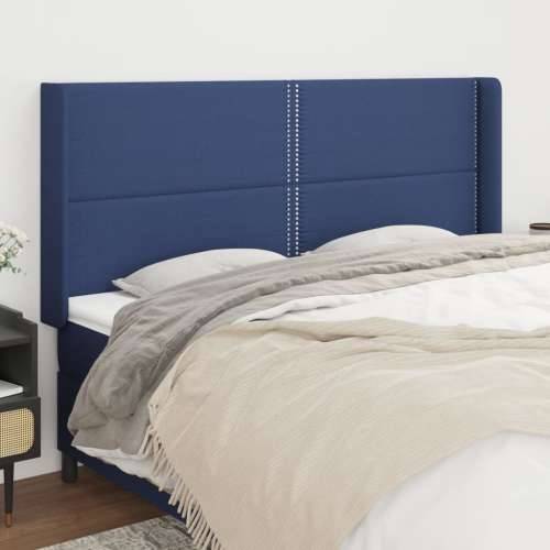 Uzglavlje s ušima plavo 163x16x118/128 cm od tkanine - Plava 163 x 16 x 118/128 cm 1 Cijena