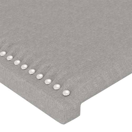 Uzglavlje s ušima svjetlosivo 203x16x118/128 cm od tkanine - Svjetlosiva 203 x 16 x 118/128 cm 1 Cijena