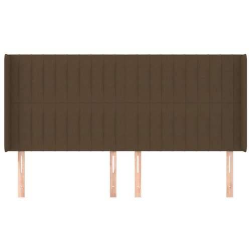 Uzglavlje s ušima tamnosmeđe 163x16x118/128 cm od tkanine - Tamno smeđa 163 x 16 x 118/128 cm 1 Cijena