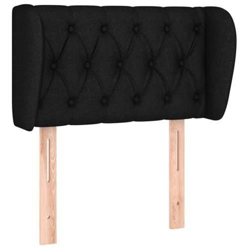 Uzglavlje s ušima crno 83x23x78/88 cm od tkanine - Crna 83 x 23 x 78/88 cm 1 Cijena
