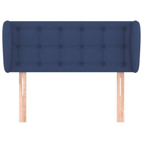 Uzglavlje s ušima plavo 83x23x78/88 cm od tkanine - Plava 83 x 23 x 78/88 cm 1 Cijena