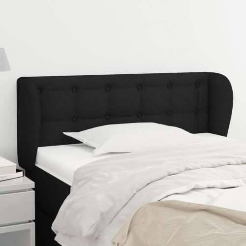 Uzglavlje s ušima crno 103x23x78/88 cm od tkanine - Crna 103 x 23 x 78/88 cm 1 Cijena