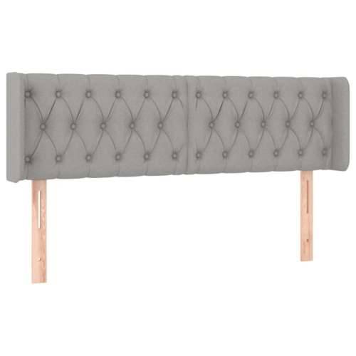 Uzglavlje s ušima svjetlosivo 163x16x78/88 cm od tkanine - Svjetlosiva 163 x 16 x 78/88 cm 1 Cijena