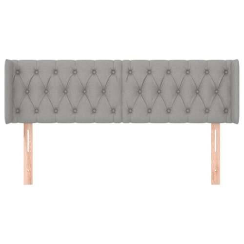 Uzglavlje s ušima svjetlosivo 163x16x78/88 cm od tkanine - Svjetlosiva 163 x 16 x 78/88 cm 1 Cijena