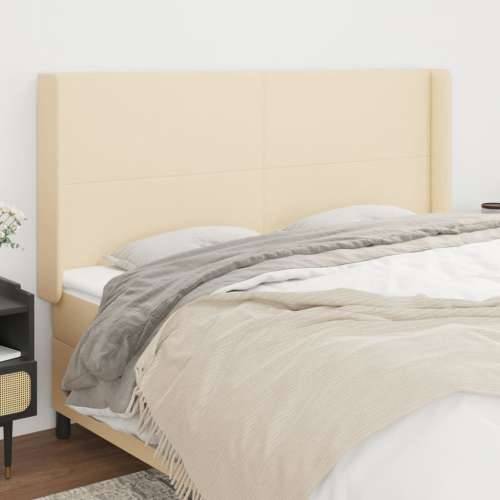 Uzglavlje s ušima krem 183x16x118/128 cm od tkanine - Krema 183 x 16 x 118/128 cm 1 Cijena