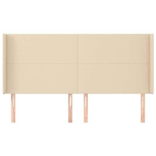 Uzglavlje s ušima krem 183x16x118/128 cm od tkanine - Krema 183 x 16 x 118/128 cm 1 Cijena