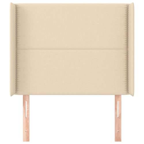 Uzglavlje s ušima krem 93x16x118/128 cm od tkanine - Krema 93 x 16 x 118/128 cm 1 Cijena