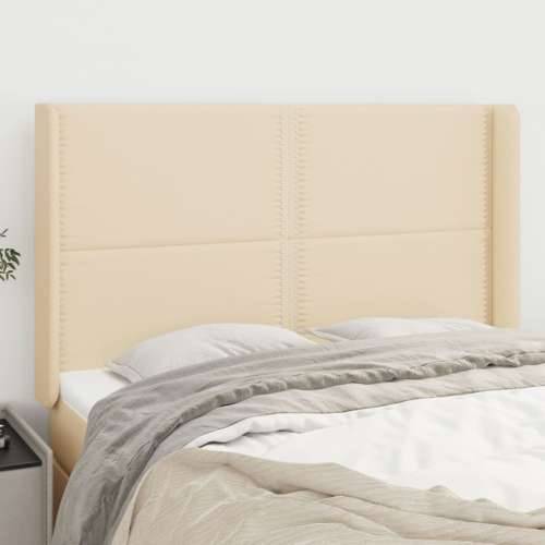 Uzglavlje s ušima krem 147x16x118/128 cm od tkanine - Krema 147 x 16 x 118/128 cm 1 Cijena