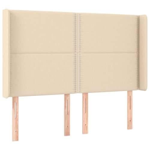 Uzglavlje s ušima krem 147x16x118/128 cm od tkanine - Krema 147 x 16 x 118/128 cm 1 Cijena