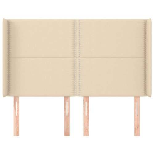 Uzglavlje s ušima krem 147x16x118/128 cm od tkanine - Krema 147 x 16 x 118/128 cm 1 Cijena