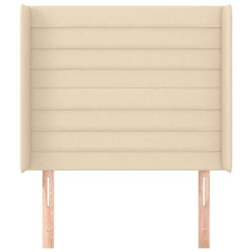 Uzglavlje s ušima krem 93x16x118/128 cm od tkanine - Krema 93 x 16 x 118/128 cm 1 Cijena