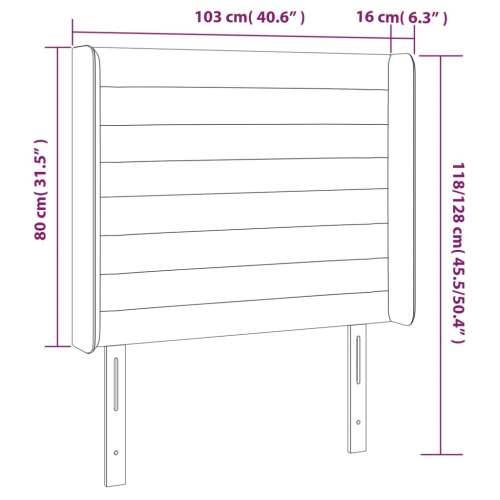 Uzglavlje s ušima krem 103x16x118/128 cm od tkanine - Krema 103 x 16 x 118/128 cm 1 Cijena